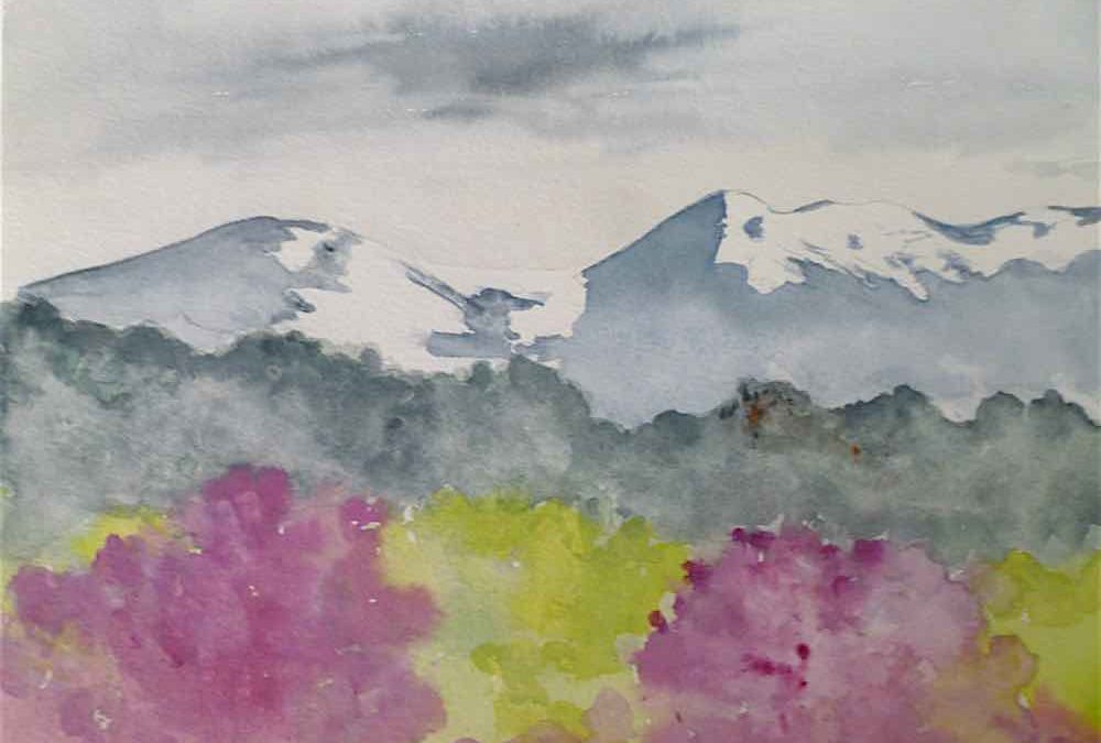 Mountains in Pastel