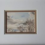 clouds through trees